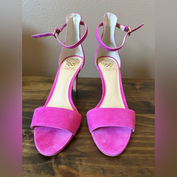 Vince Camuto Suede Court Sandal in Pink Orchid sz 8.5 - Picture 2 of 4